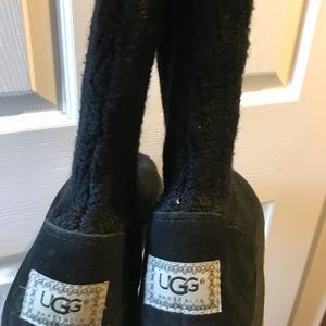 UGG knitted boots black size 6 US